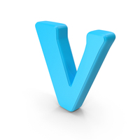 Blue Alphabet V PNG & PSD Images