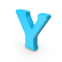 Blue Alphabet Y PNG & PSD Images