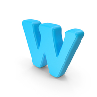 Blue Letter W PNG & PSD Images
