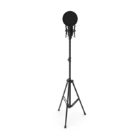 Studio Microphone On Tripod PNG & PSD Images
