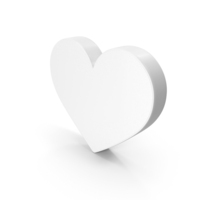 White Heart Shape Symbol PNG & PSD Images