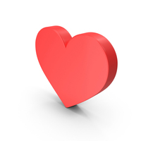Red Heart Shape Symbol PNG & PSD Images