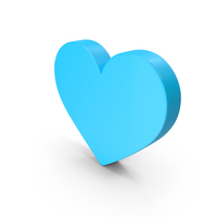 Blue Heart Shape Symbol PNG & PSD Images