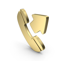 Outgoing Call Symbol Gold PNG & PSD Images