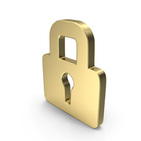 Security Lock Symbol Gold PNG & PSD Images