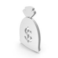 Money Dollar Bag Symbol White PNG & PSD Images