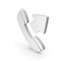 Outgoing Call Symbol White PNG & PSD Images