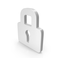 Security Lock Symbol White PNG & PSD Images