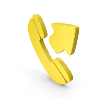 Yellow Outgoing Call Symbol PNG & PSD Images