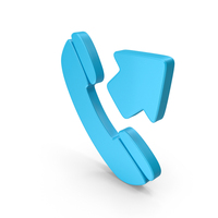 Outgoing Call Symbol Blue PNG & PSD Images