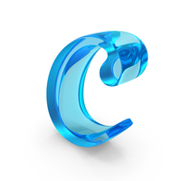 Alphabet Time's  Roman Italic Small Glass C PNG & PSD Images