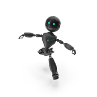 Black Jumping Robot PNG & PSD Images