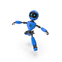 Blue & Black Jumping Robot PNG & PSD Images