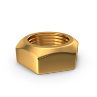 Gold Hex Nut PNG & PSD Images