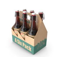 Cardboard Bottle Carrier With Beer PNG & PSD Images