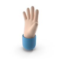 Cartoon Hand Number Five Gesture PNG & PSD Images