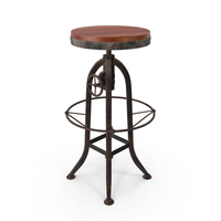 Rusted Industrial Bar Stool PNG & PSD Images