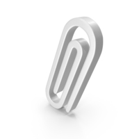 Paperclip Attach Symbol White PNG & PSD Images