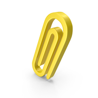 Paperclip Attach Symbol Yellow PNG & PSD Images