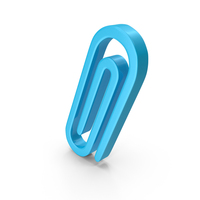 Paperclip Attach Symbol Blue PNG & PSD Images