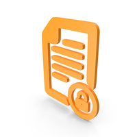 Orange Protected Digital Document Symbol PNG & PSD Images
