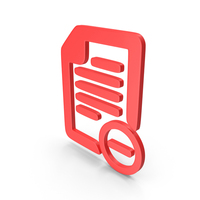 Remove Digital Document Symbol Red PNG & PSD Images