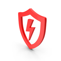 Red Shield Lightning Logo PNG & PSD Images