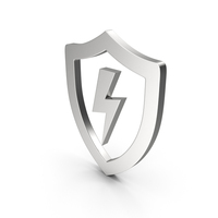Silver Shield Lightning Logo PNG & PSD Images