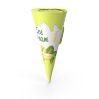 Cone Ice Cream Package Mockup Pistachio PNG & PSD Images
