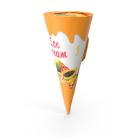Cone Ice Cream Package Mockup Tropic PNG & PSD Images