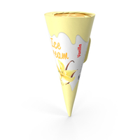 Cone Ice Cream Package Mockup Vanilla PNG & PSD Images