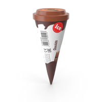 Cone Ice Cream with Cap Mockup Chocolate PNG & PSD Images