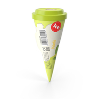 Cone Ice Cream with Cap Mockup Pistachio PNG & PSD Images
