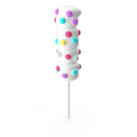 Marshmallow Pop with Sprinkles White PNG & PSD Images