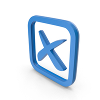 Wrong Cross Mark Square Colour PNG & PSD Images