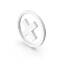 White Wrong Cross Mark Circular Logo PNG & PSD Images