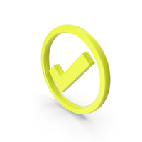Correct Tick Mark Circle Logo Yellow PNG & PSD Images