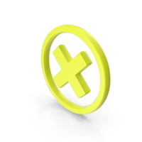 Wrong Cross Mark Circle Logo Yellow PNG & PSD Images