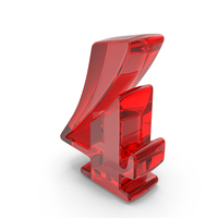 Red Glass Number 4 PNG & PSD Images