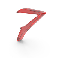 Red Glass Number 7 PNG & PSD Images