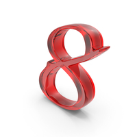 Red Glass Number 8 PNG & PSD Images