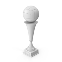 Monochrome Volleyball Trophy PNG & PSD Images