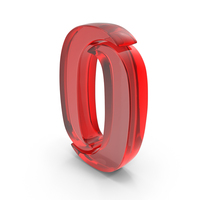 Number Simple 0 Glass Red PNG & PSD Images