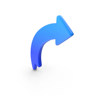 Blue Curved Arrow Icon PNG & PSD Images