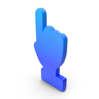 Blue Mouse Hand Finger Point Symbol PNG & PSD Images