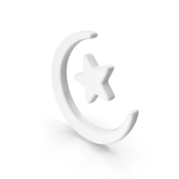 White Muslim Moon Star Logo PNG & PSD Images