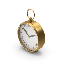 Gold Hanging Clock PNG & PSD Images