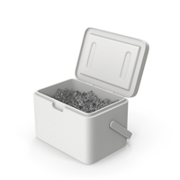 Plastic Ice Cooler With Ice PNG & PSD Images