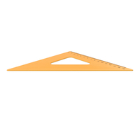 Yellow Plastic Triangular Ruler PNG & PSD Images