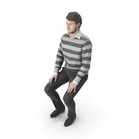 James Casual Sitting - 3D Human Model PNG & PSD Images
